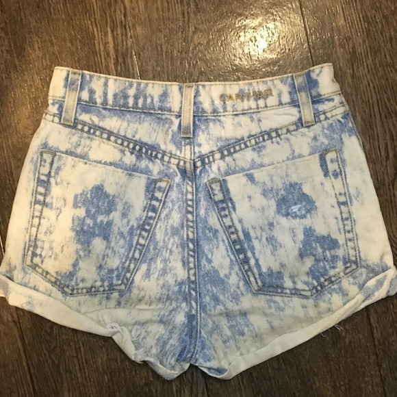 Carmar High Waisted Button Fly Acid Wash Denim Shorts Women’s Size 24 - Picture 6 of 7